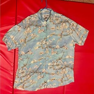 RSVLTS Van Gogh cherry blossoms button shirt